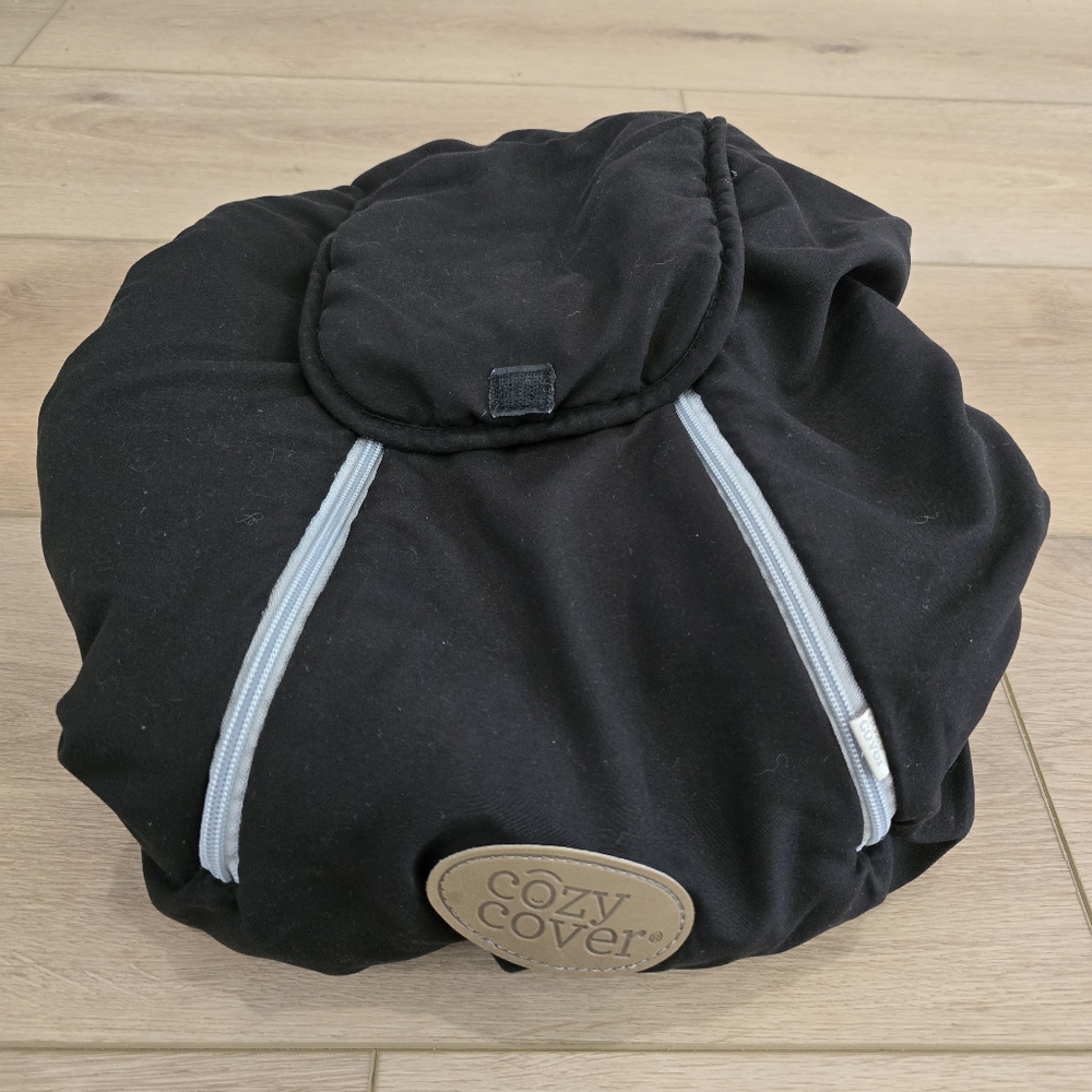 Cozy Cover Infant Carrier Cover Black & White Fleece Warm Unisex